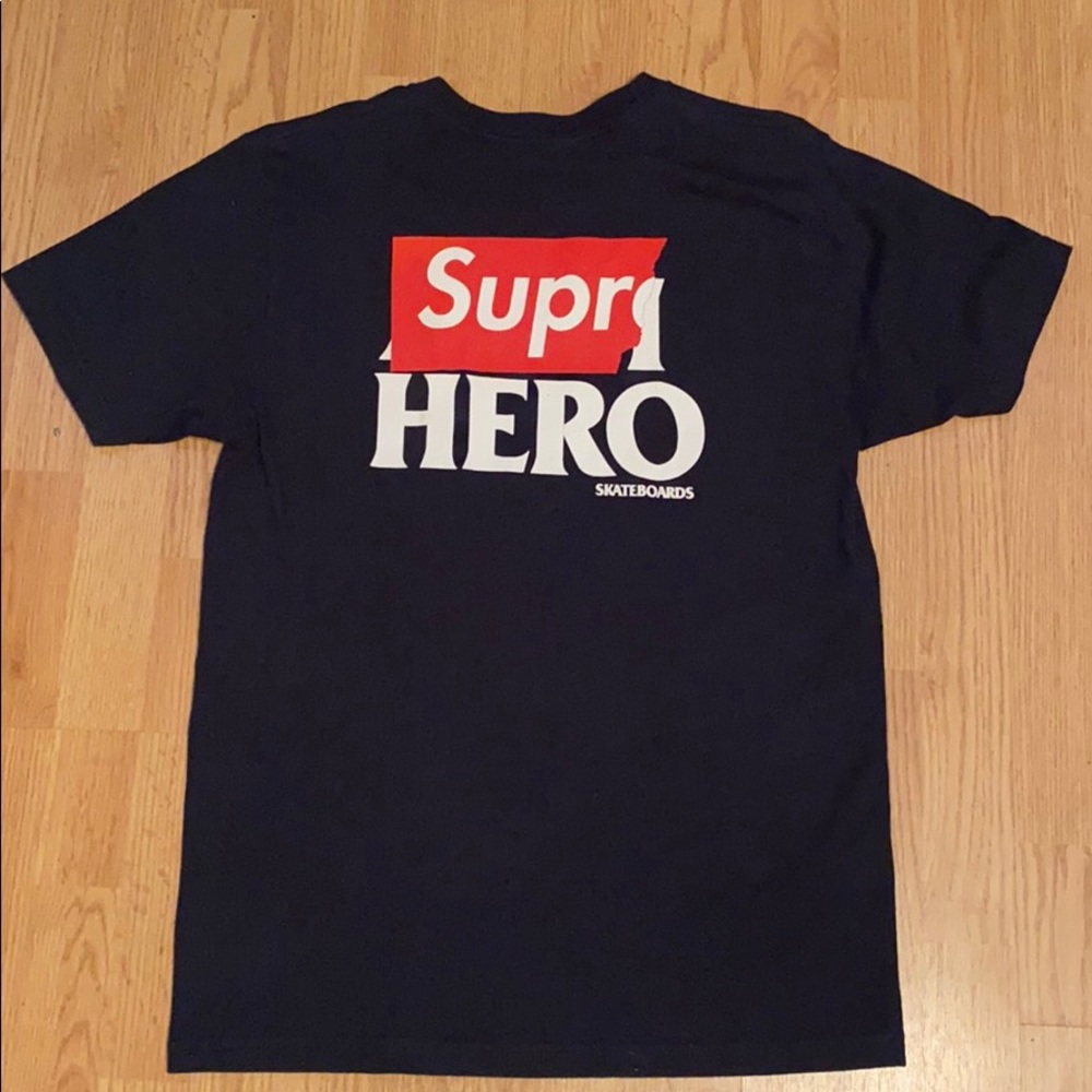 Supreme x Anti-Hero Skateboards Ripped Logo Tee